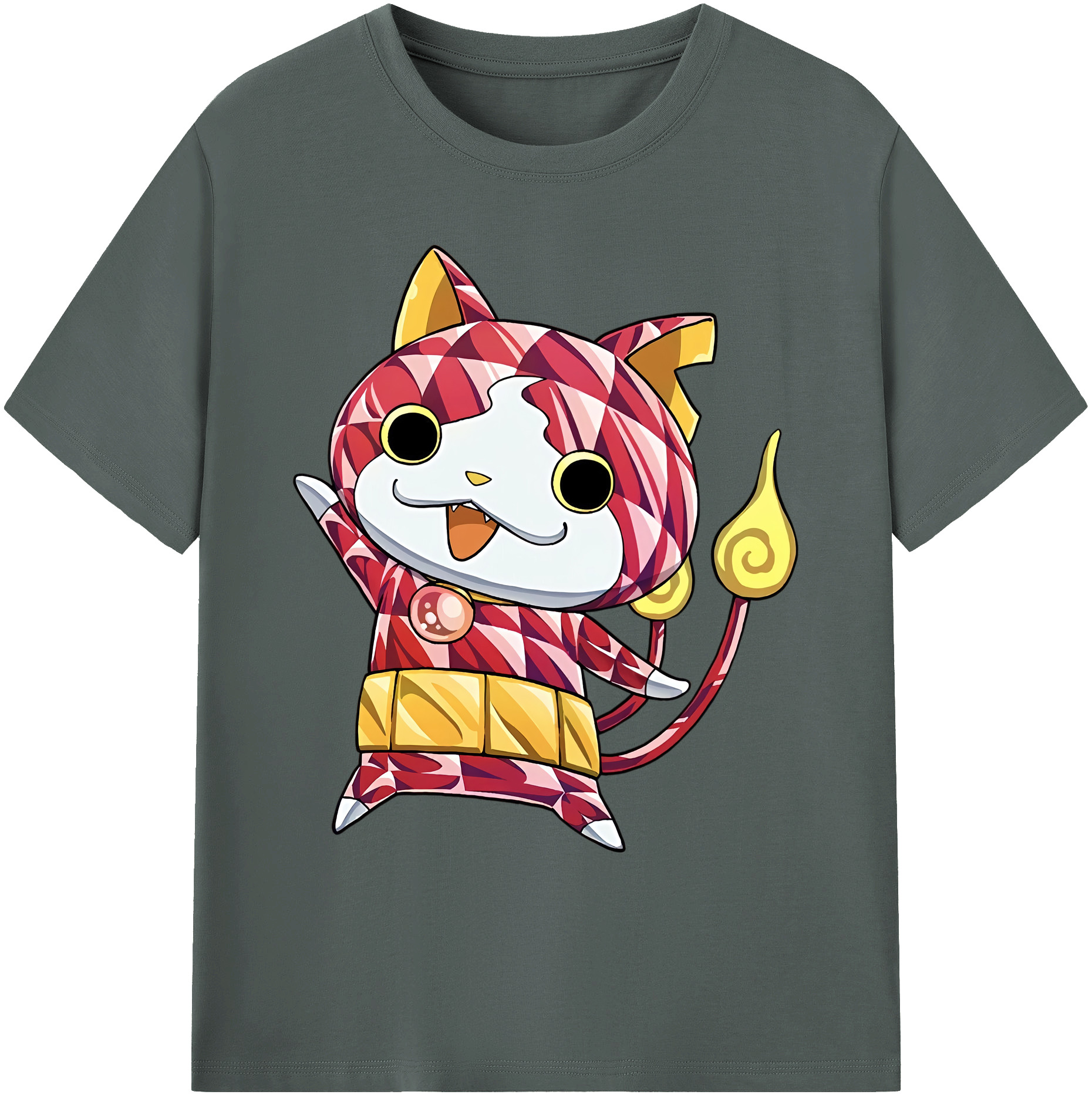 （画像用） 妖怪ウォッチ Yo-kai Watch 綿100％ メンズ半袖Tシャツ｜肌触りやわらか＆通気性